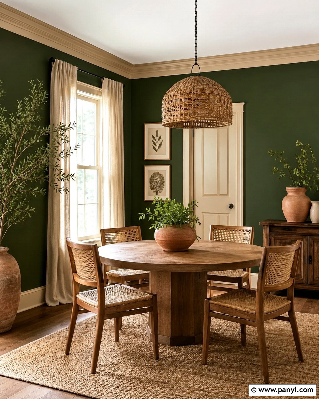 Pale Beige Trim - 20 Trim Color For Dark Green Walls