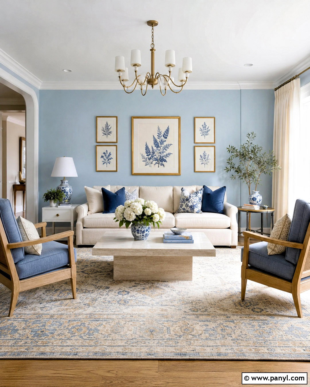 Pale Blue And Cream Living Room - 20 colour schemes for living room ideas