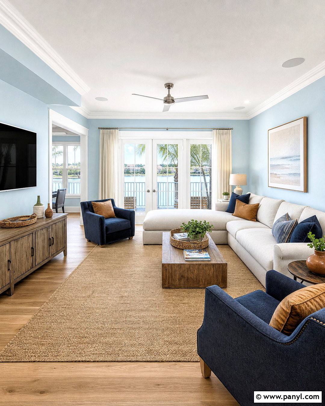 Pale Blue And Crisp White Interior Paint Scheme - 20 interior paint colors schemes