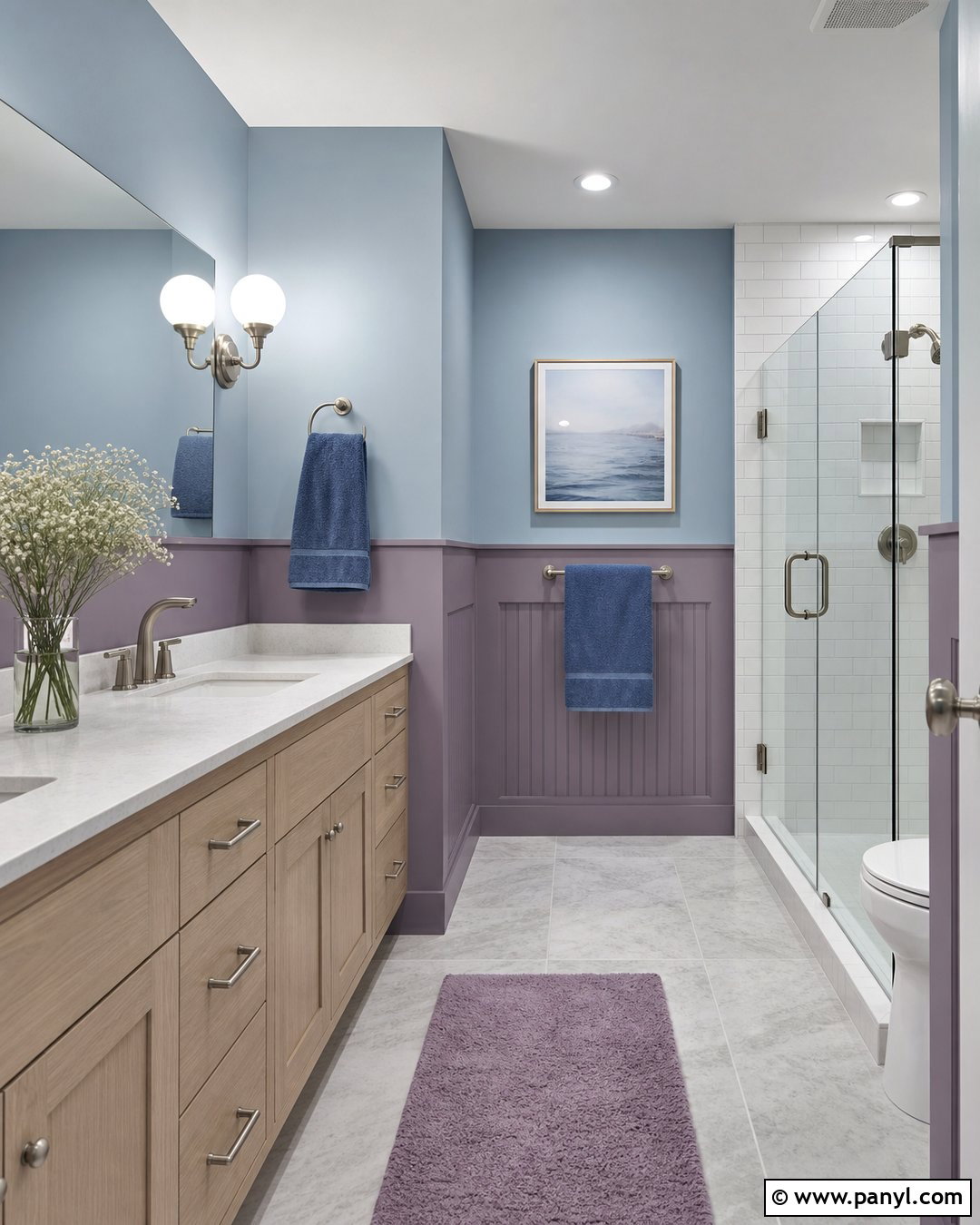 Pale Blue And Mauve Bathroom Walls - 25 Blue And Purple Wall Paint Ideas