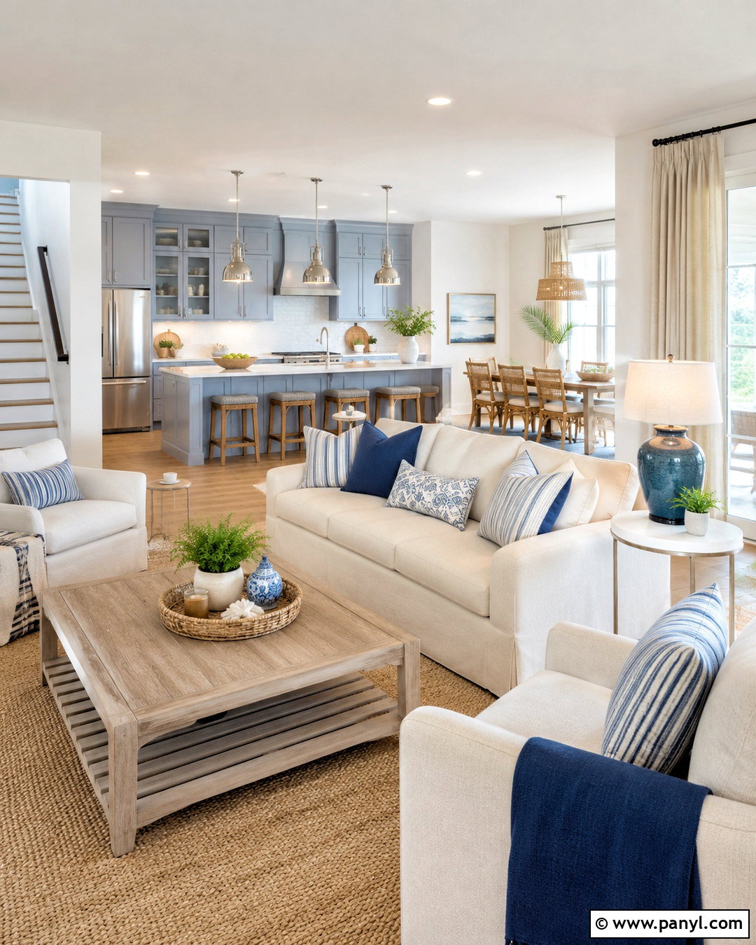 Pale Blue And Natural Oak Color Scheme - 20 indoor color schemes house ideas