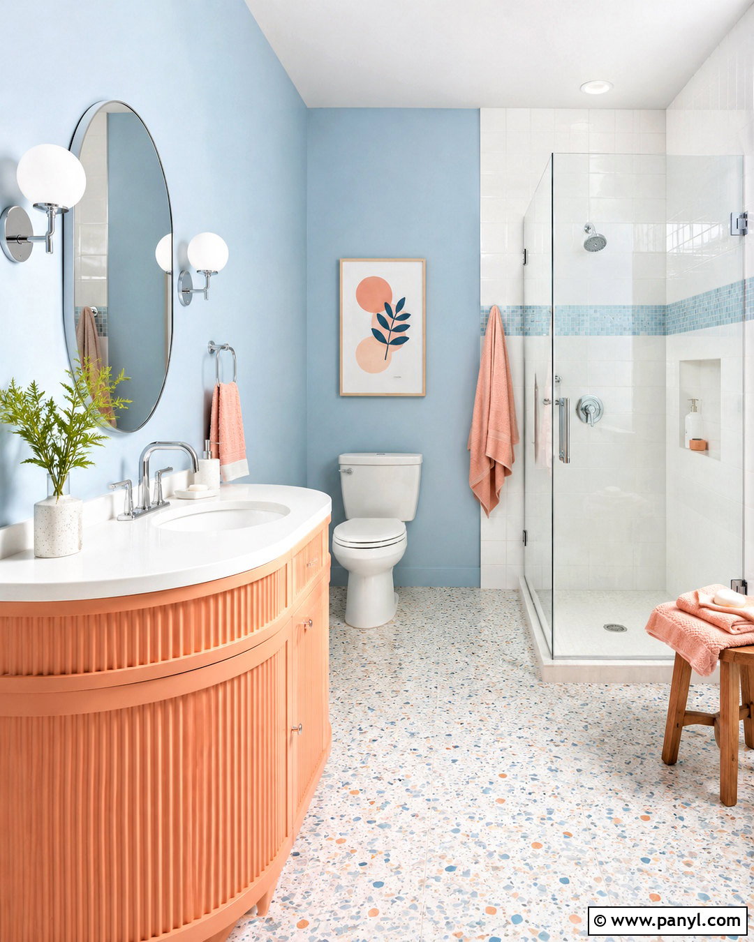 20 Blue and Orange Bathroom Ideas for a Vibrant Spa-Like Refresh