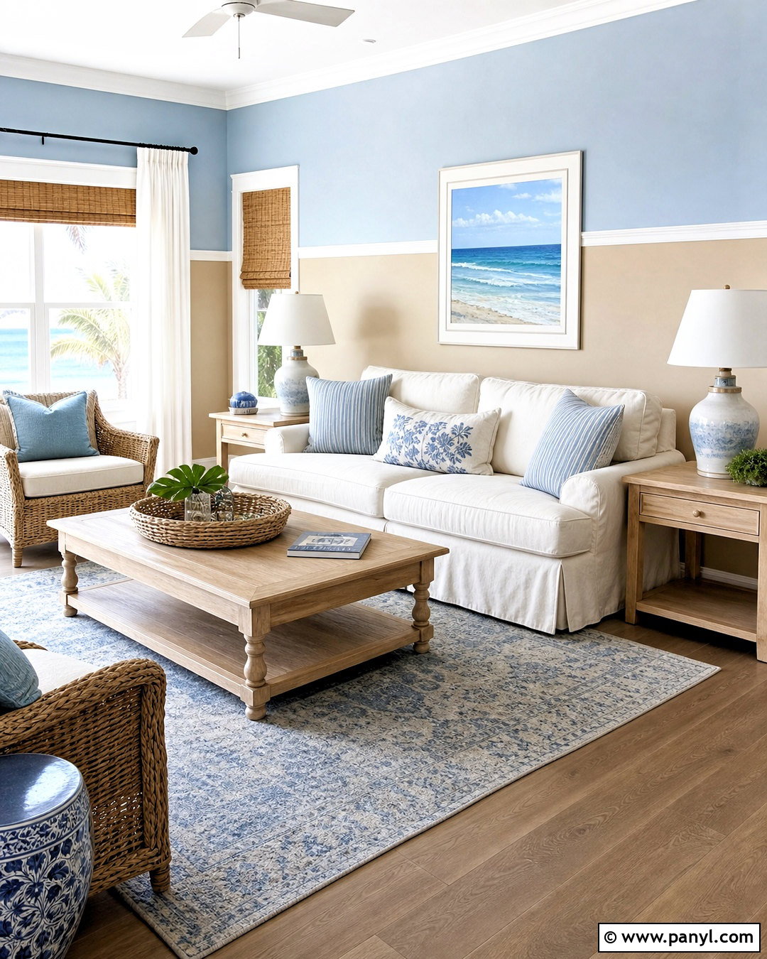 Pale Blue And Warm Beige Two Color Walls - 20 two color wall ideas paint ideas