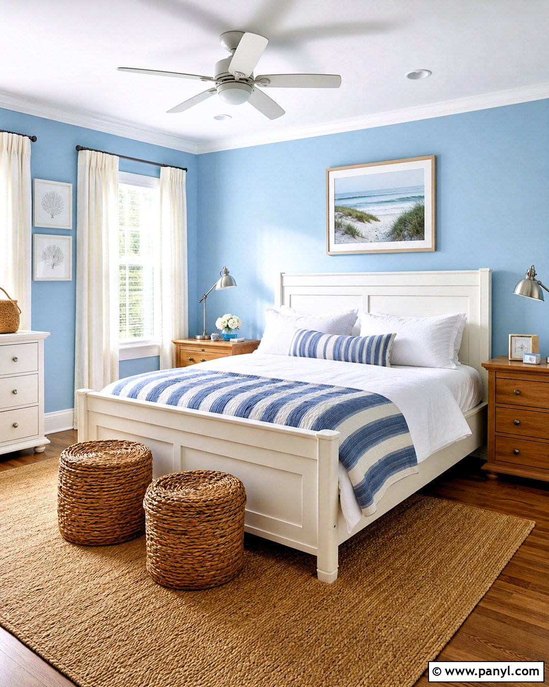 Pale Blue And White Bedroom - 20 room color design ideas