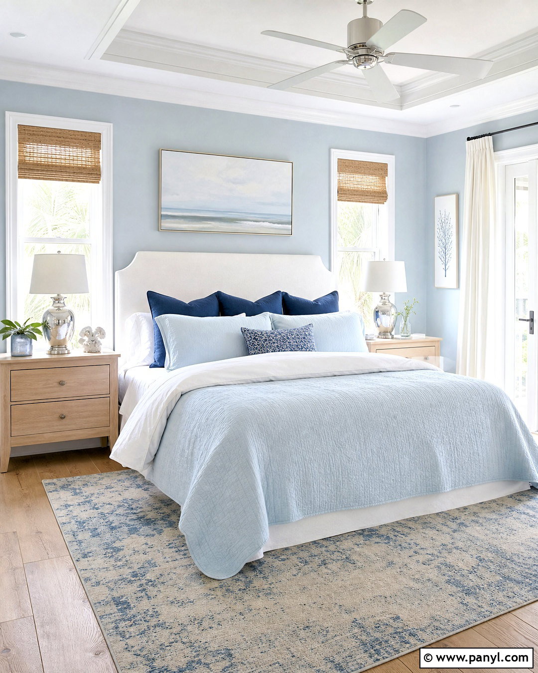 Pale Blue And White Bedroom - 20 bedroom color combination ideas