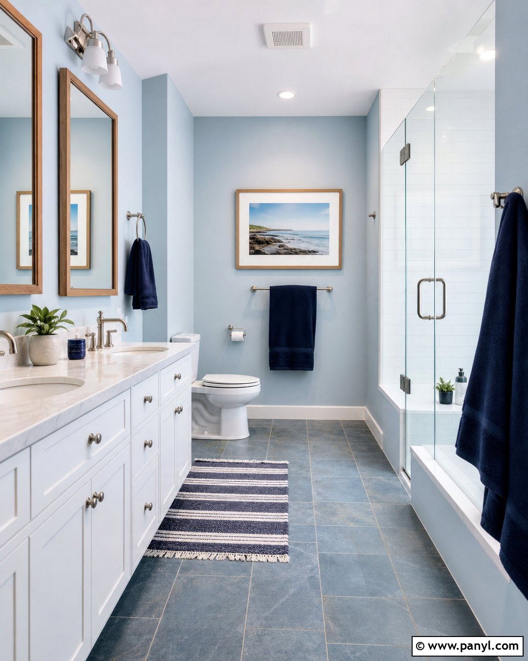 Pale Blue Bathroom Walls - 20 Bathroom Wall Color With Gray Floor Ideas