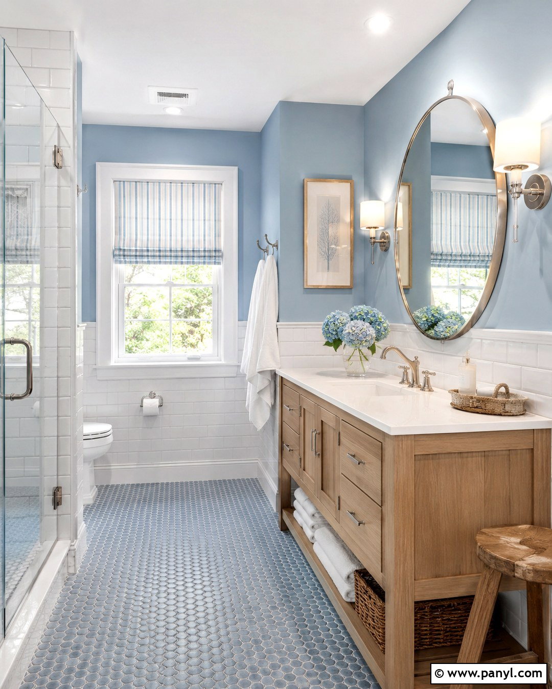 Pale Blue Bathroom - 20 Painted Wall Colors