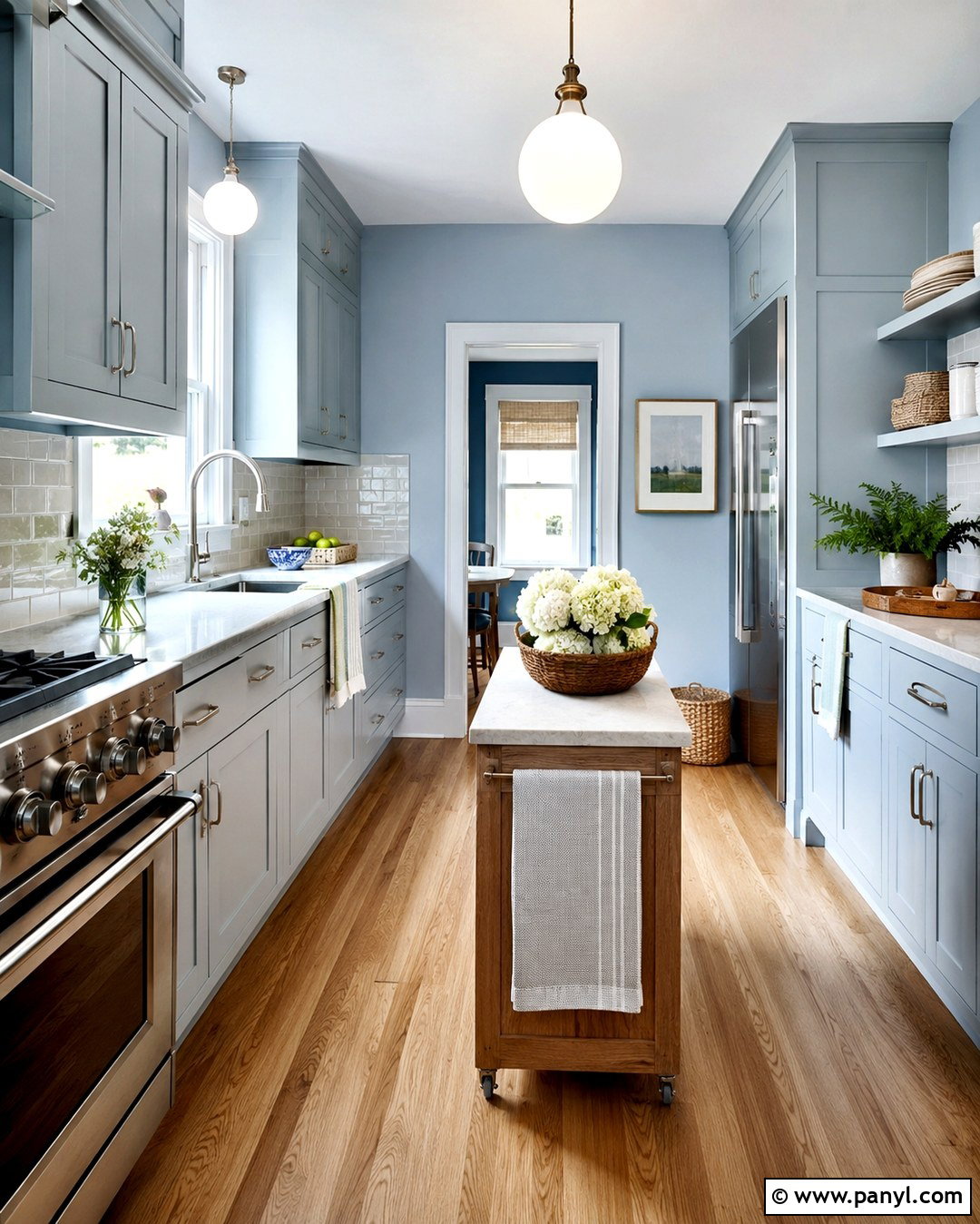 Pale Blue Cabinets Matching Pale Blue Walls - 20 Cabinets Matching Wall Color Ideas
