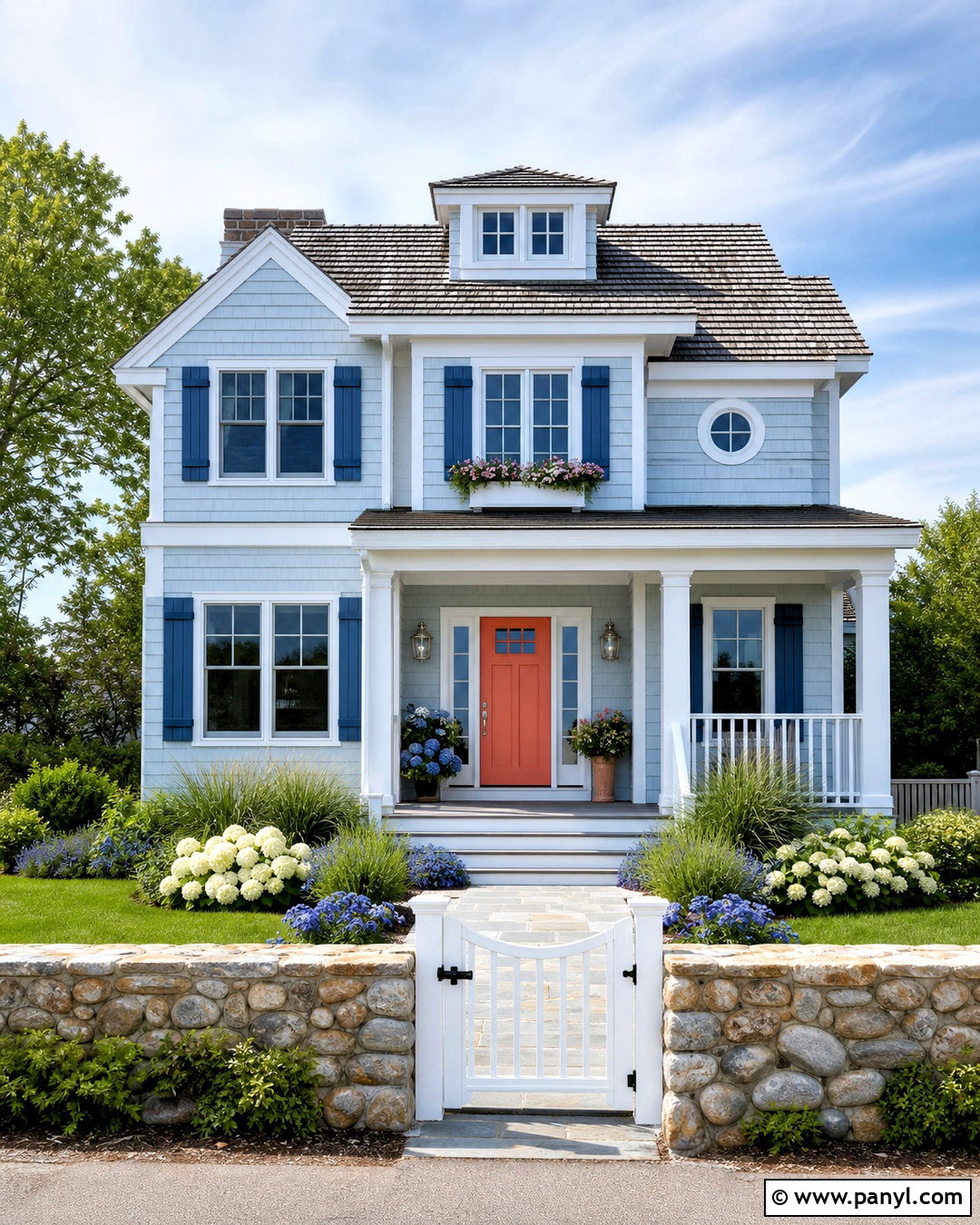 Pale Blue Coastal Exterior Color Scheme - 20 house exterior colors schemes
