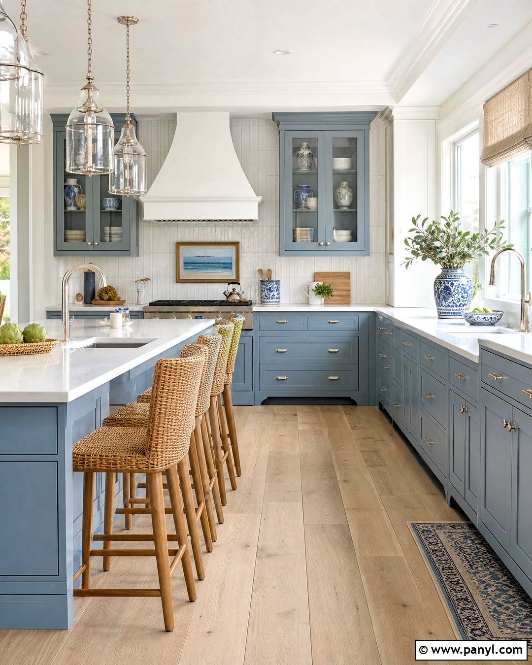 Pale Blue Coastal Kitchen - 20 blue kitchen inspiration ideas