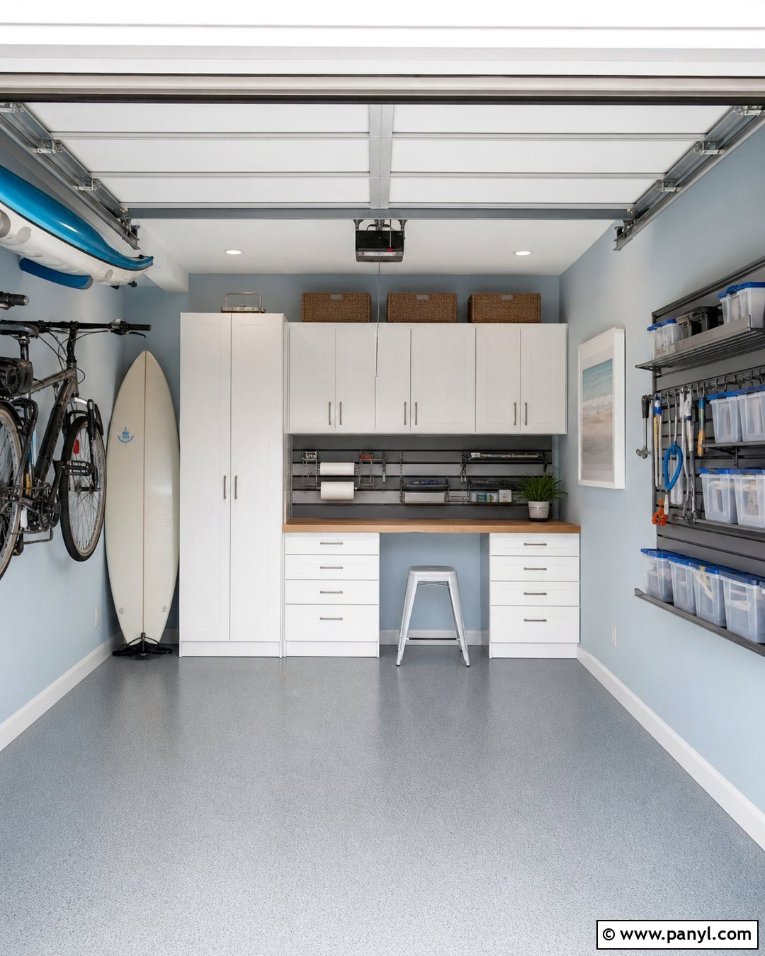 Pale Blue Garage Walls - 30 Garage Wall Colors