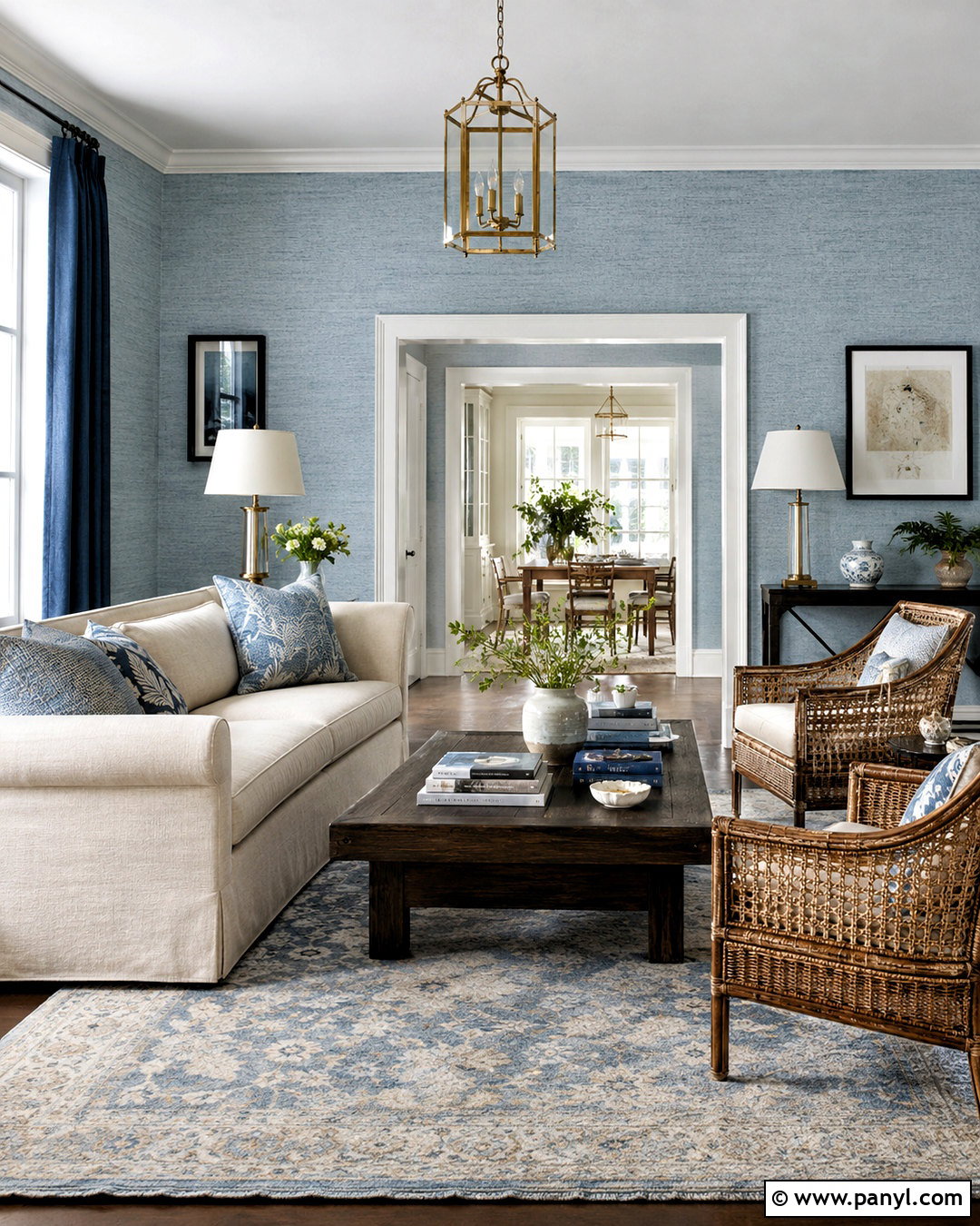 Pale Blue Grasscloth Living Room - 20 pale blue living room ideas