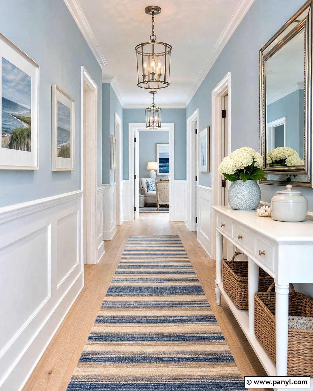 Pale Blue Hallway - 20 hallway colour schemes