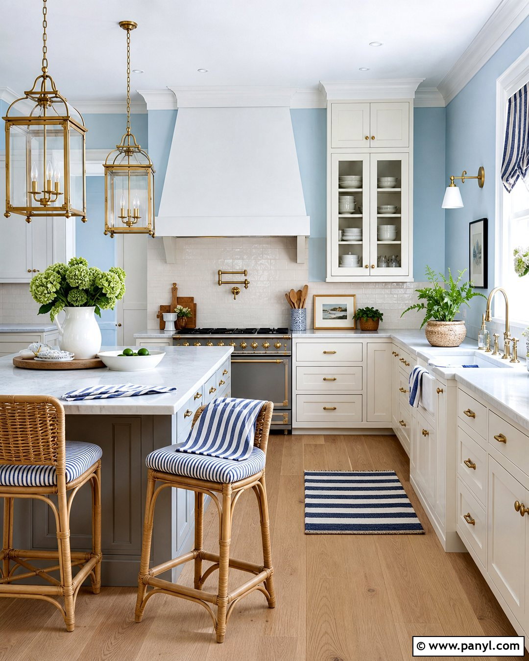 Pale Blue Kitchen Walls - 35 kitchen wall colors with cream cabinets