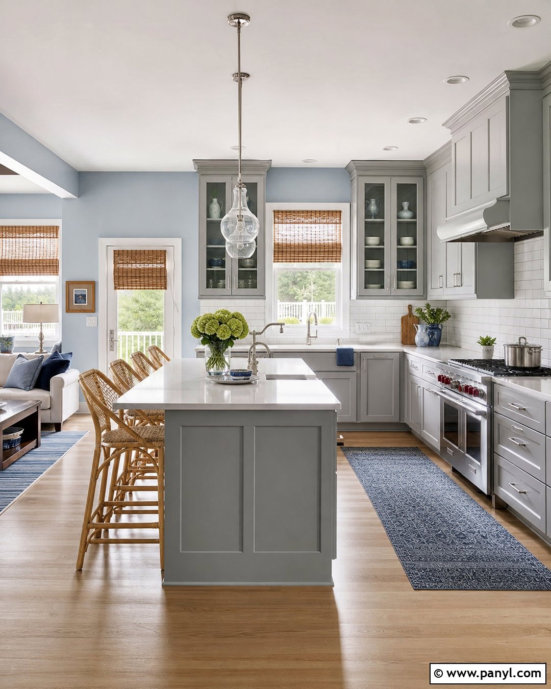 Pale Blue Kitchen Walls - 35 Kitchen Wall Colors With Grey Cabinets