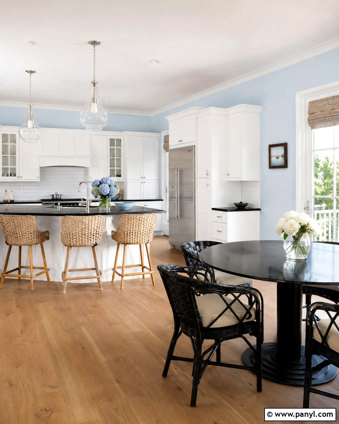 Pale Blue Kitchen Walls - 20 Wall Color For Black And White Kitchen Ideas