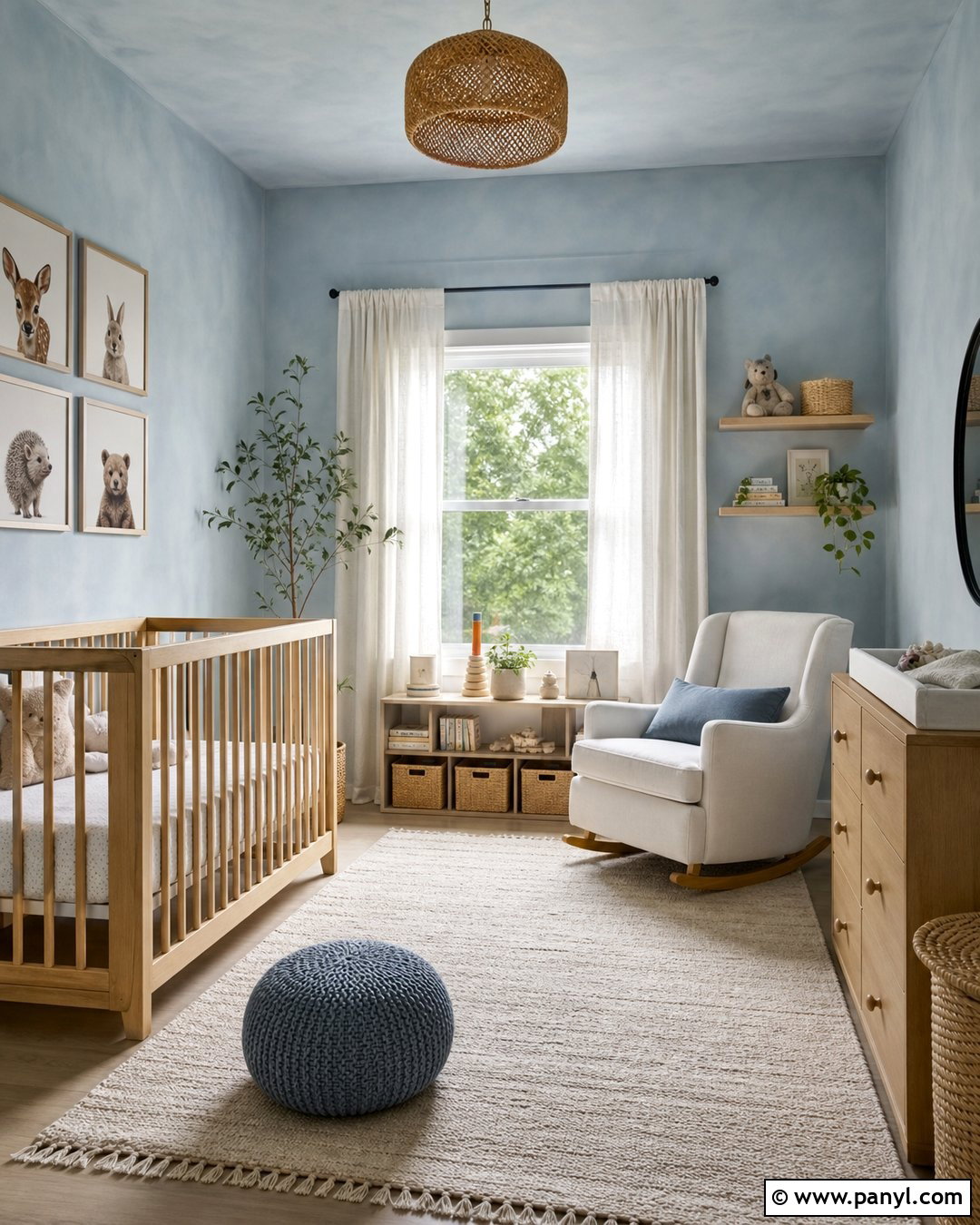 Pale Blue Limewash Nursery - 25 Limewash Walls And Ceiling Ideas