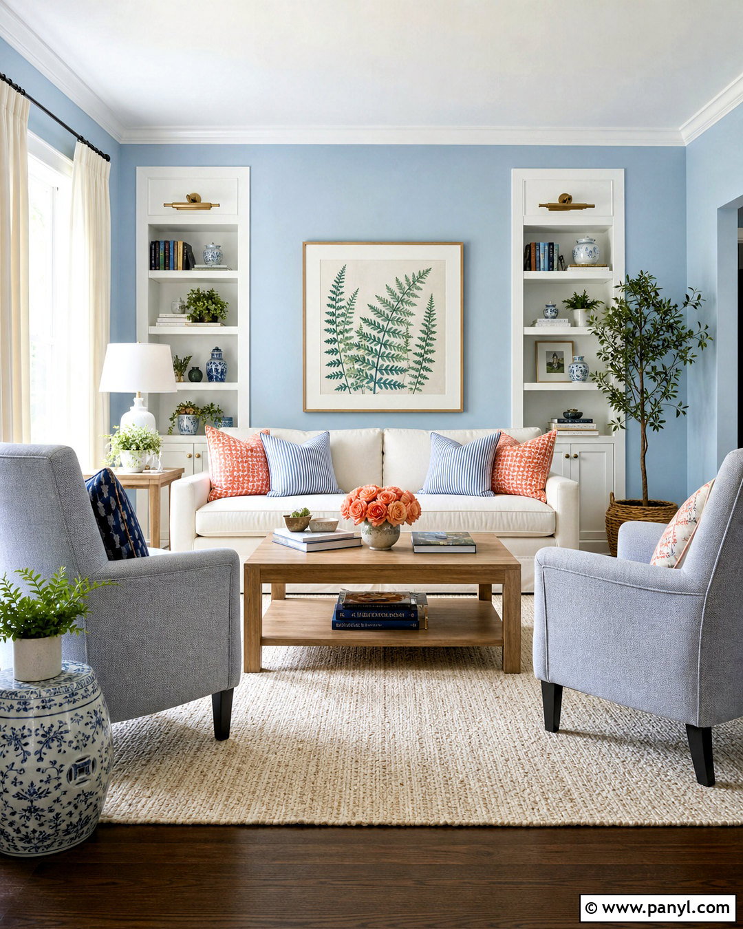 Pale Blue Living Room - 20 light room color ideas