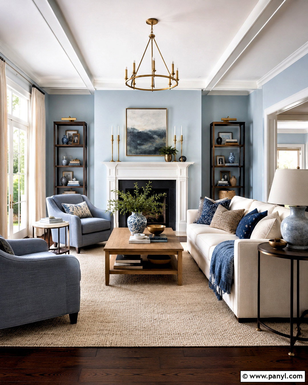 Pale Blue Living Room With Dark Floors - 20 pale blue living room ideas