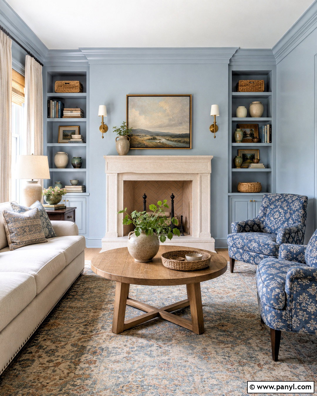 Pale Blue Living Room With Fireplace - 20 pale blue living room ideas