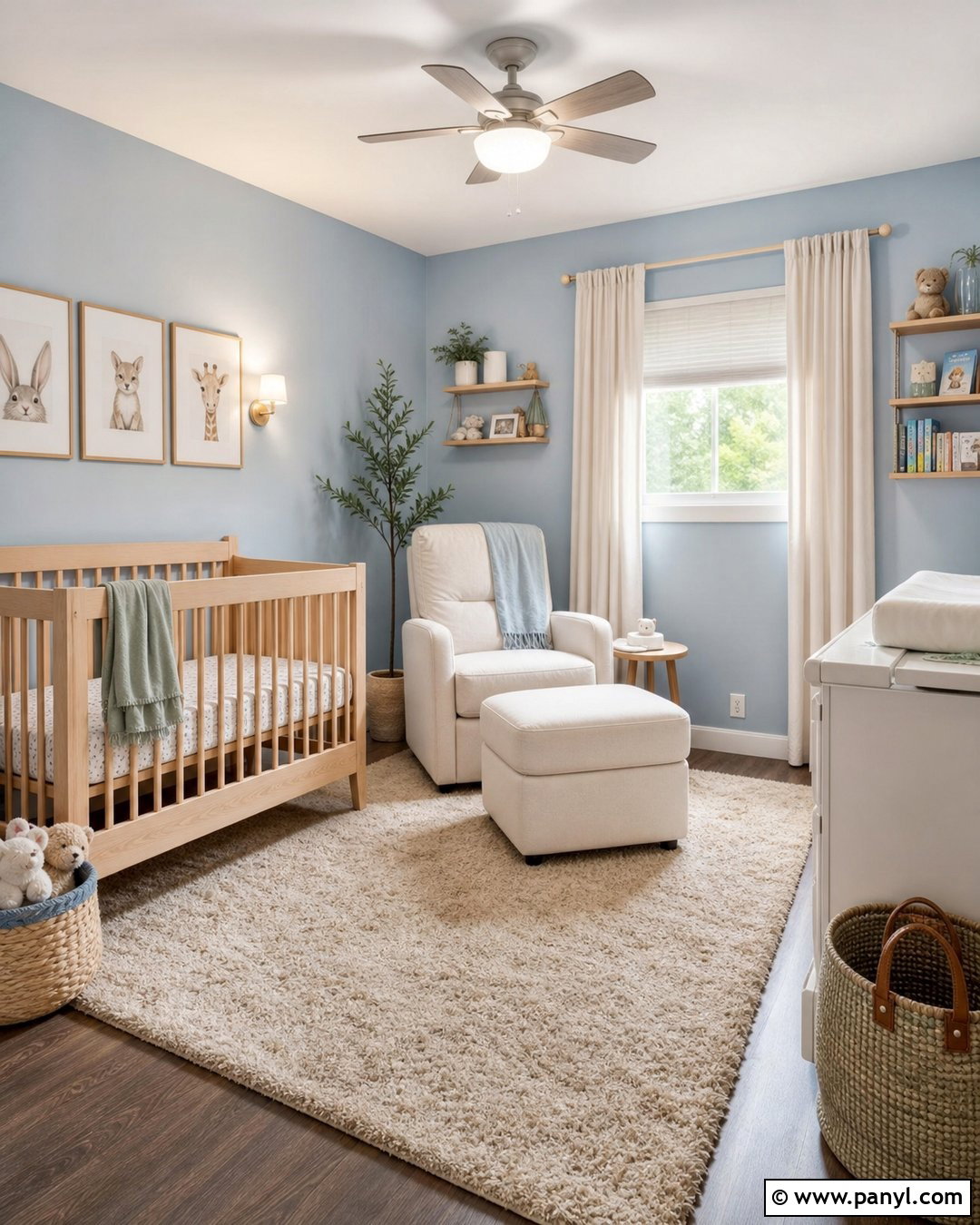 Pale Blue Nursery Walls - 30 blue wall interior ideas