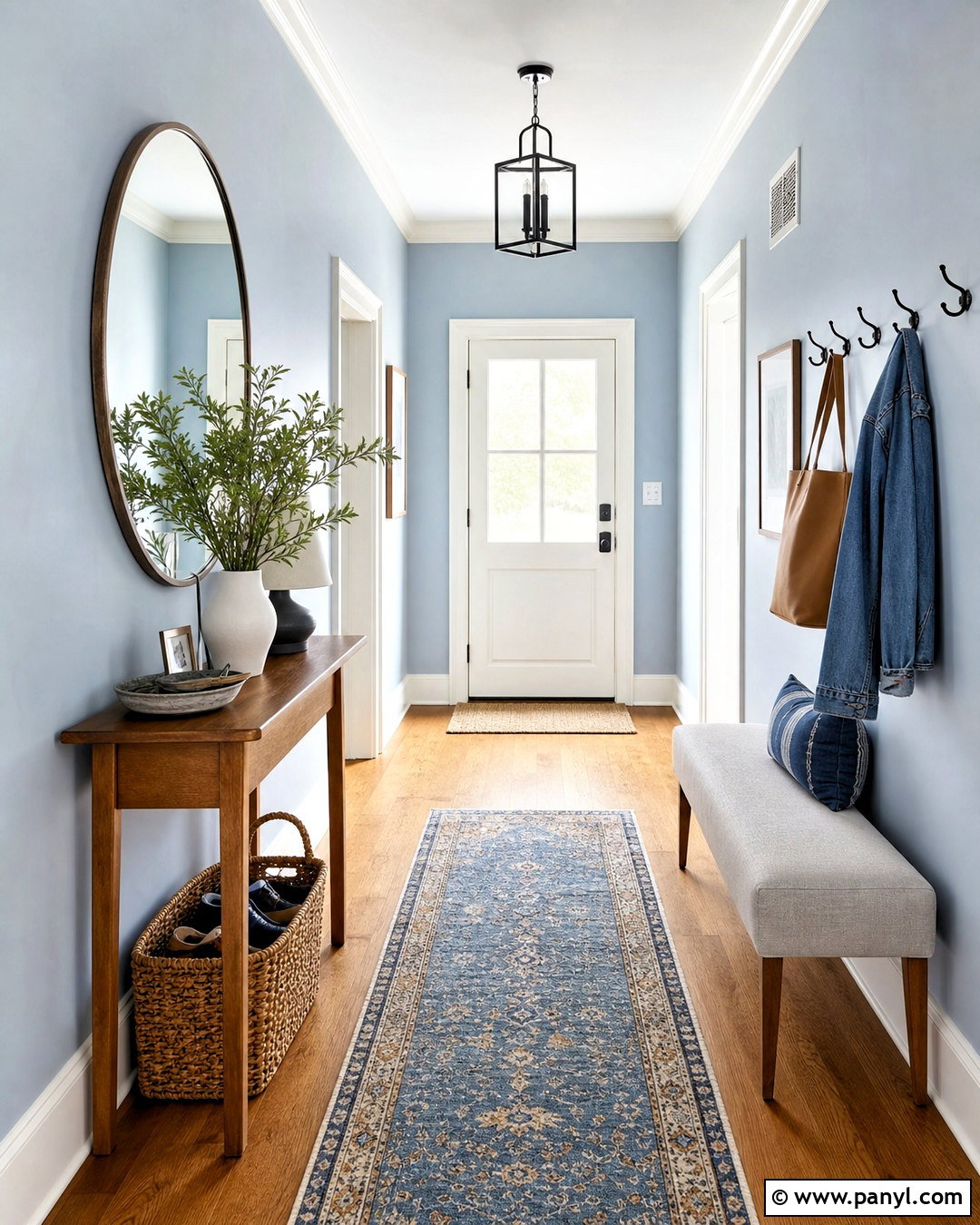 Pale Blue Paint Entryway - 20 blue interior paint ideas