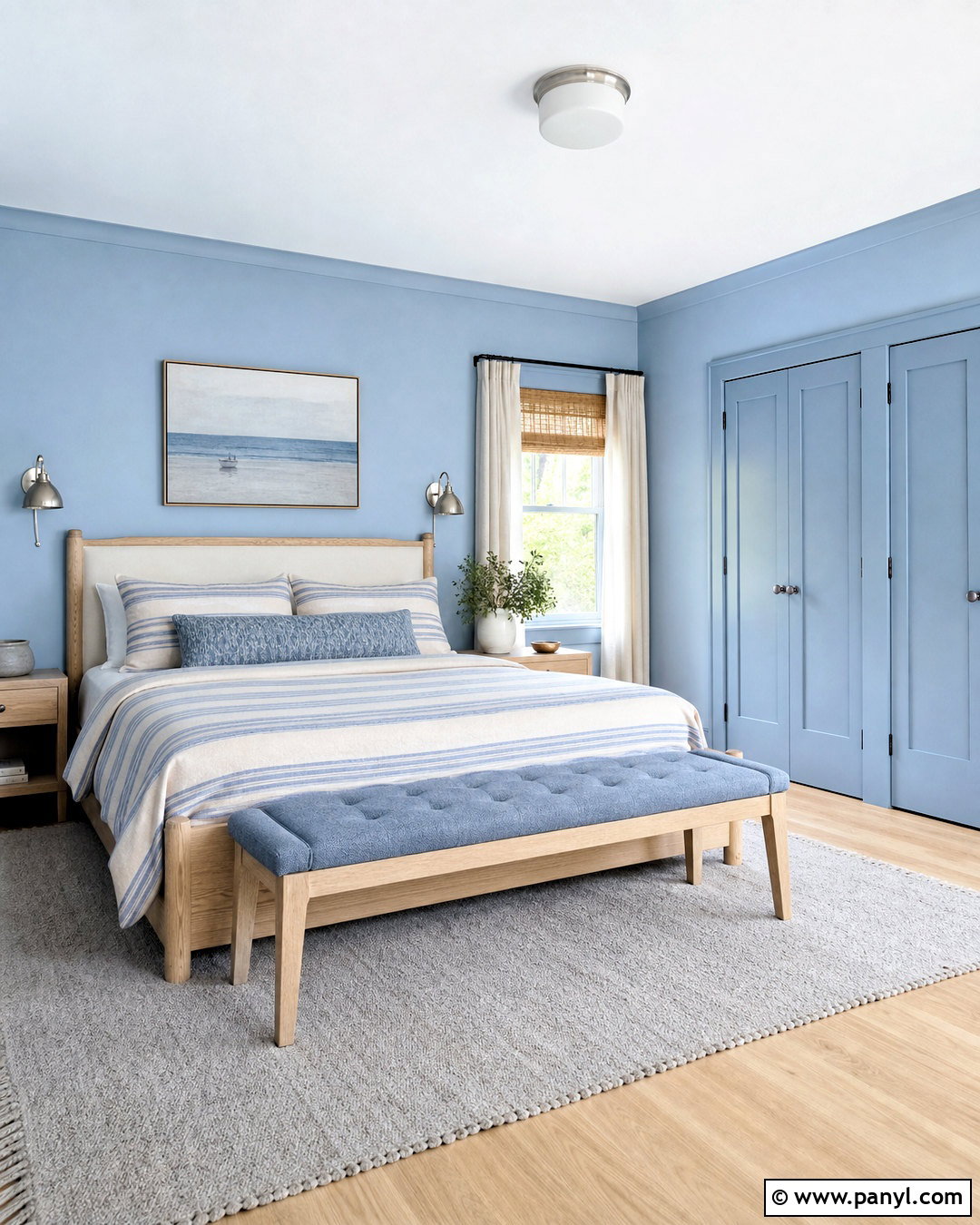 Pale Blue Walls And Trim - 20 monochromatic walls and trim ideas