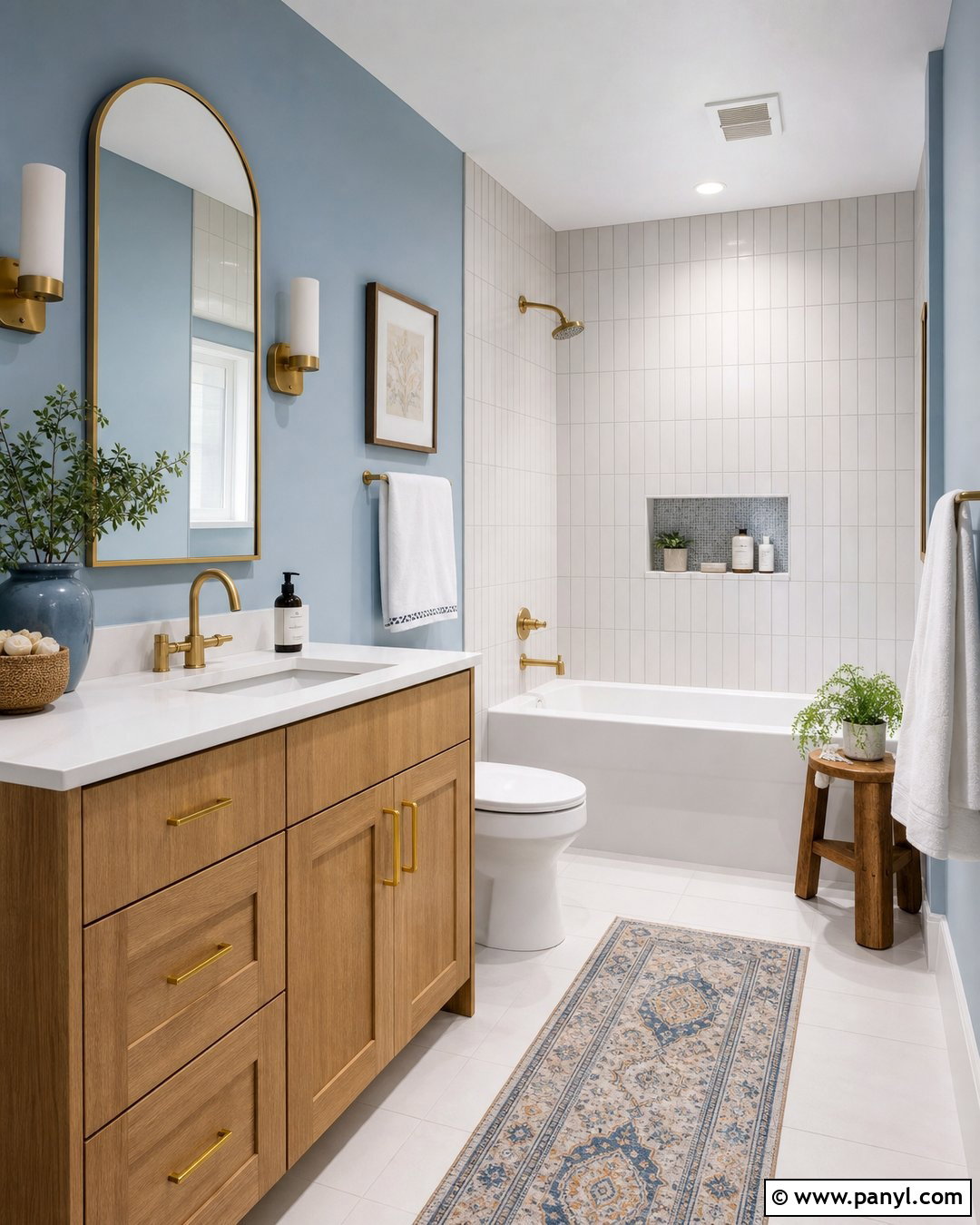 Pale Blue Walls In A Bathroom - 35 pale blue walls