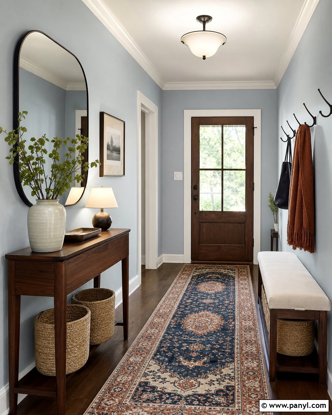 Pale Blue Walls In An Entryway - 35 pale blue walls