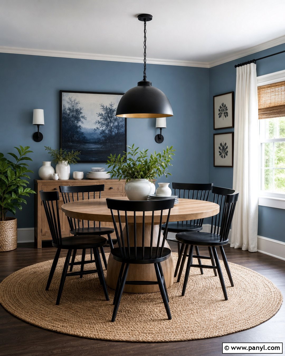 Pale Blue Walls With Black Accents - 35 pale blue walls