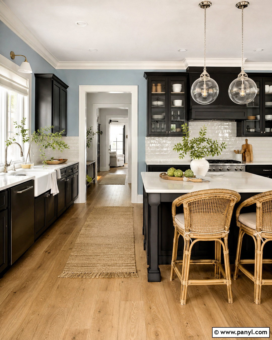 Pale Blue Walls With Black Cabinets - 20 What Wall Color Goes With Black Cabinets