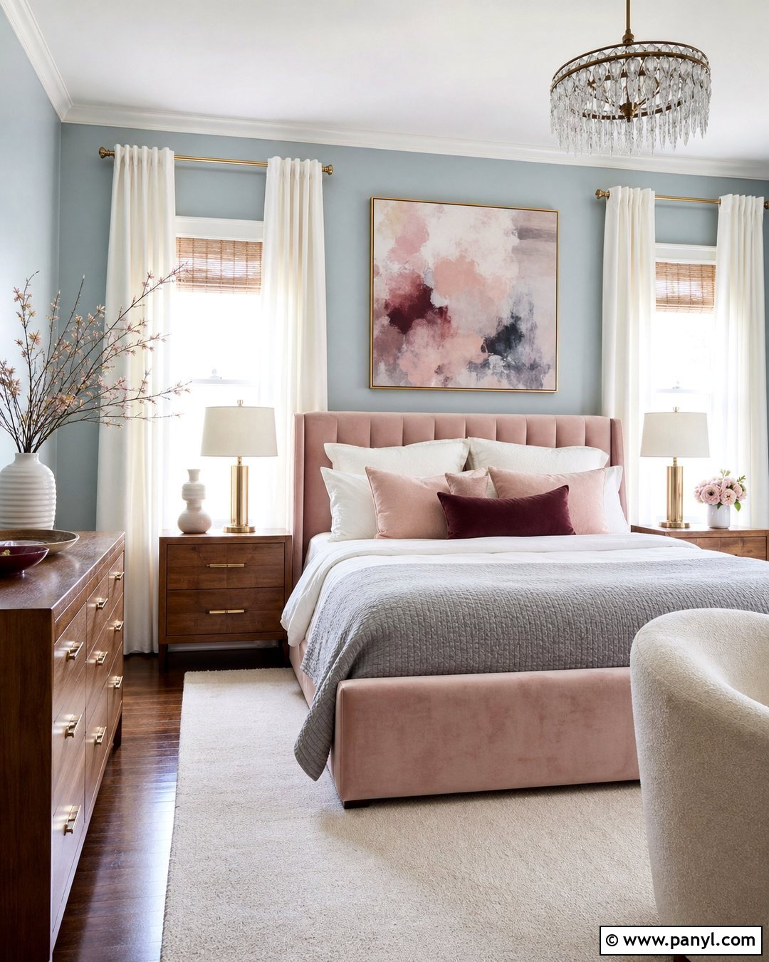 Pale Blue Walls With Blush Pink - 35 pale blue walls