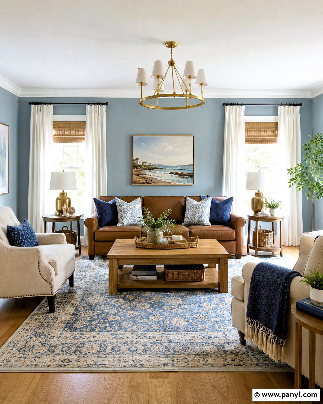 Pale Blue Walls With Brown Furniture - 20 living room paint color ideas with brown furniture ideas