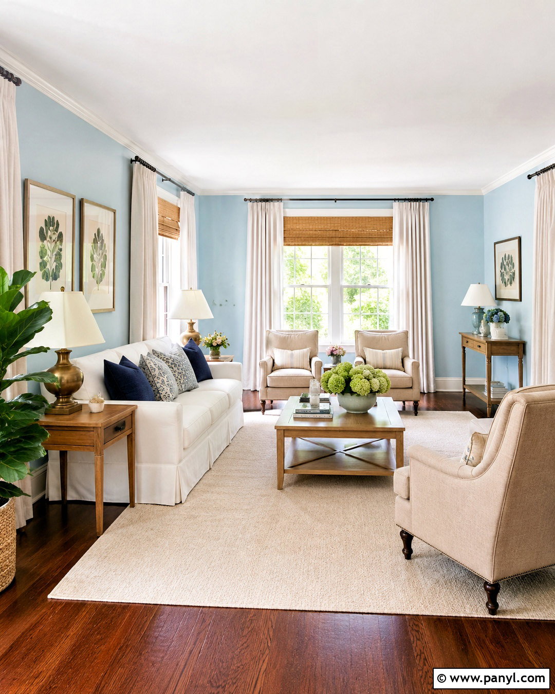 Pale Blue Walls With Dark Wood Floors - 35 wall colors for dark wood floors