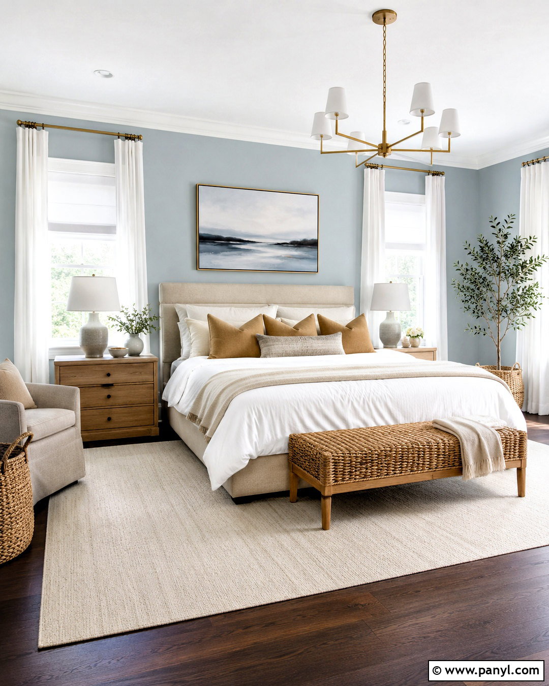 Pale Blue Walls With Dark Wood Floors - 20 Wall Colors That Go With Wood Floors