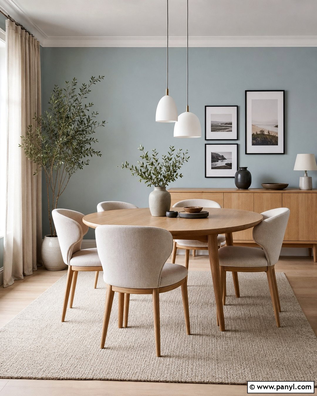 Pale Blue Walls With Light Oak - 35 pale blue walls