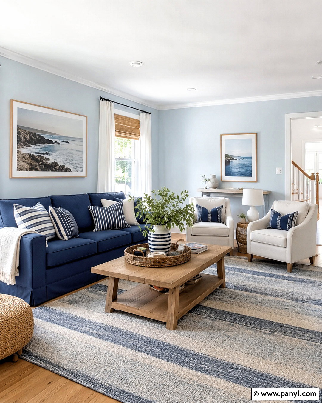 Pale Blue Walls With Navy Blue Sofa - 20 Wall Color For Navy Blue Sofa Ideas