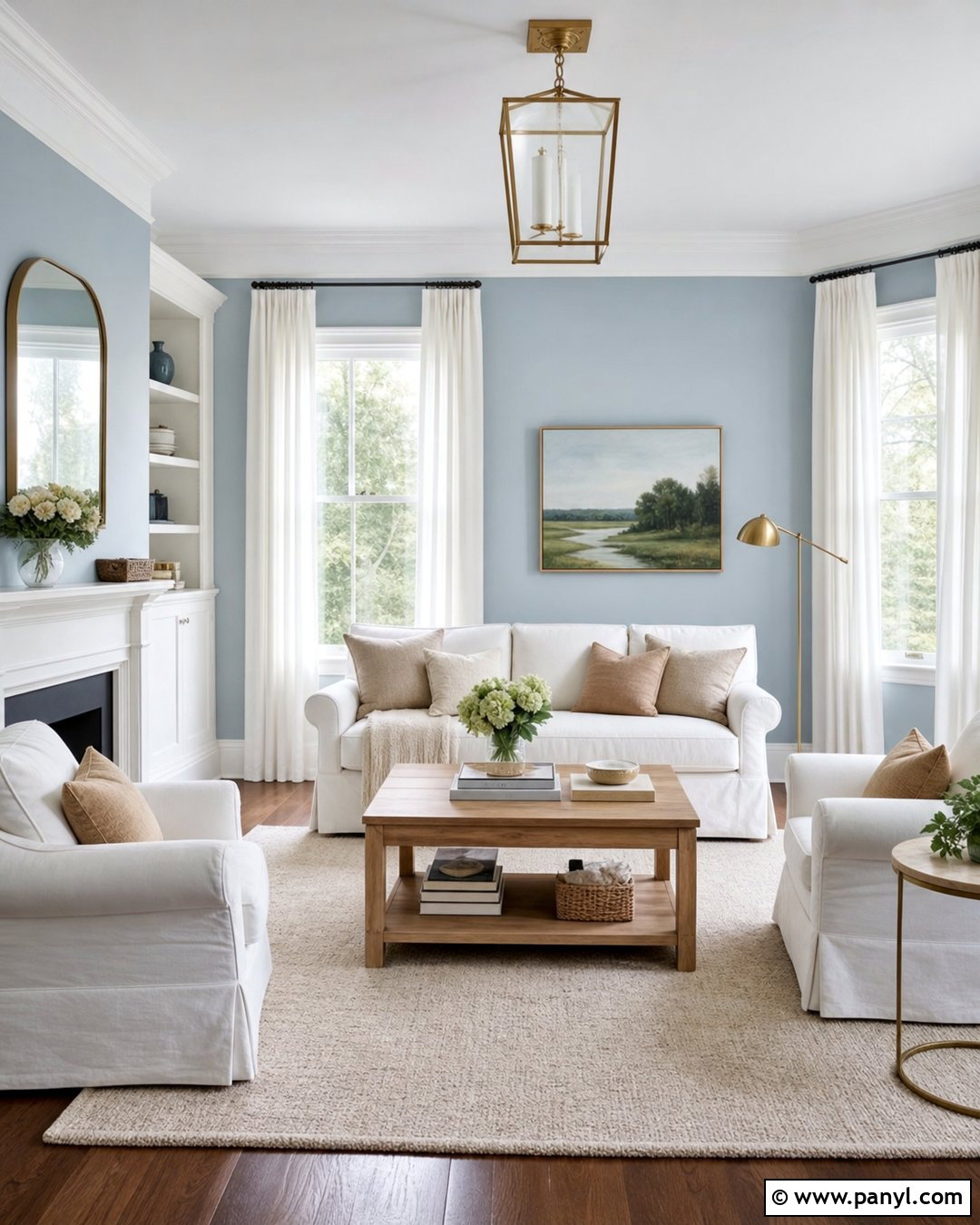 Pale Blue Walls With White Furniture - 35 pale blue walls