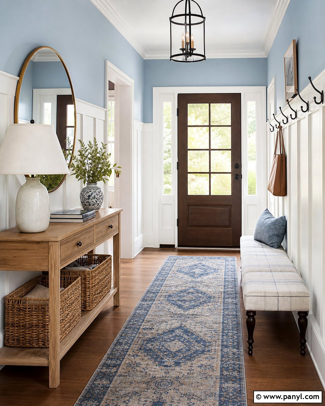 Pale Blue Walls With White Paneling - 35 pale blue walls