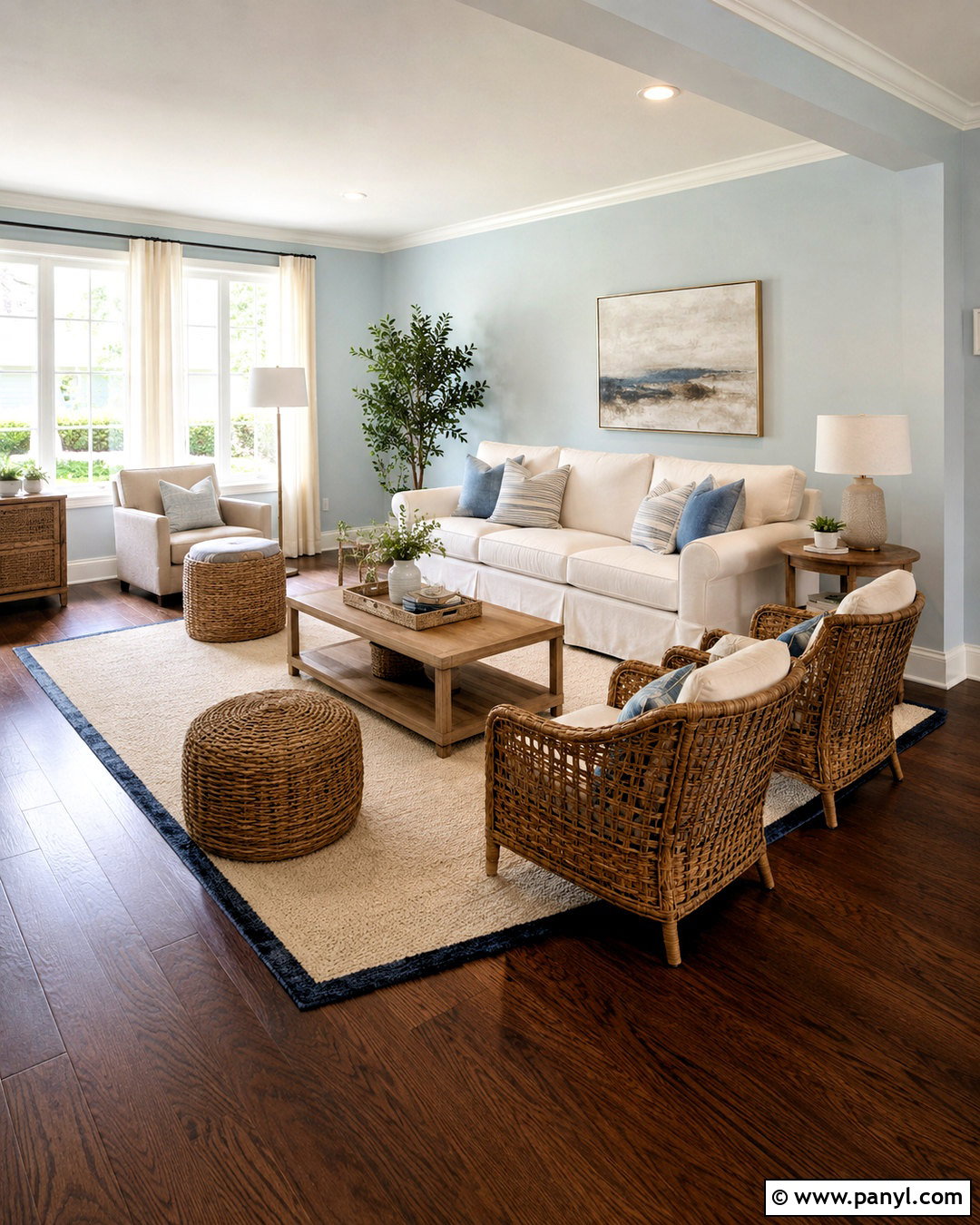 Pale Blue Walls - 20 Wall Colors To Match Dark Wood Floors