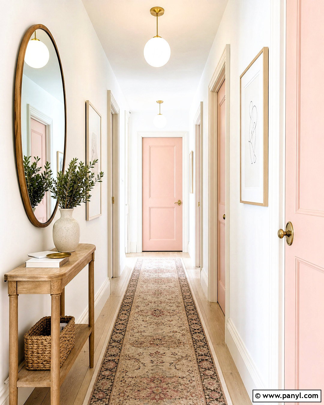 Pale Blush Hallway Doors - 20 hallway door colors