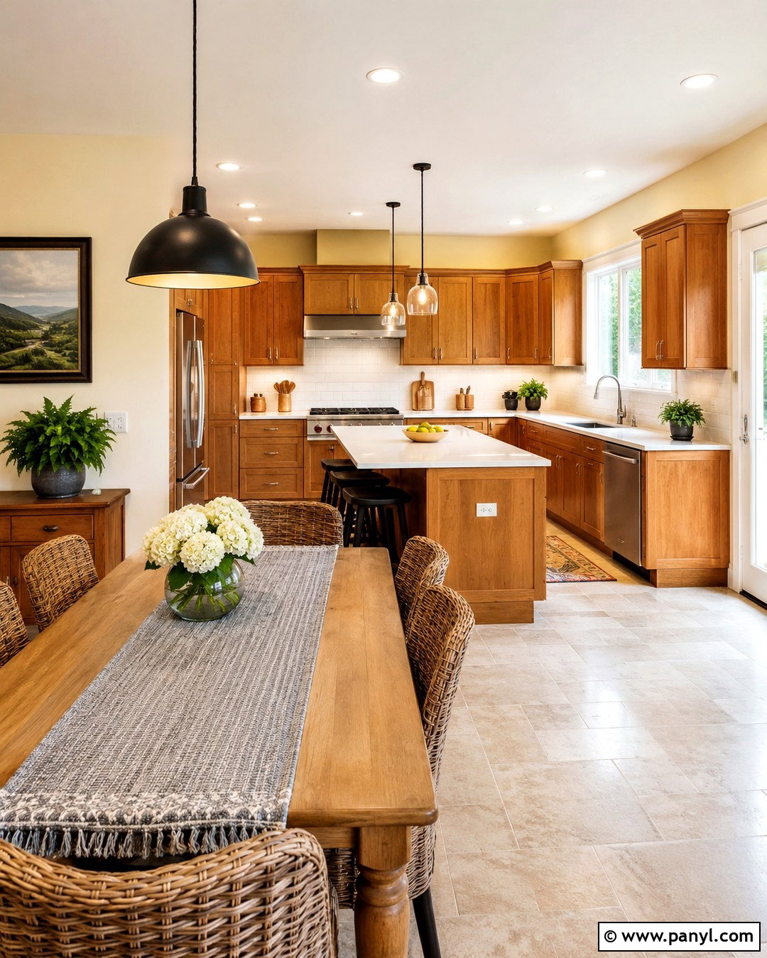 Pale Buttercream Walls With Honey Oak Cabinets - 20 Honey Oak Cabinet Kitchen Wall Color Ideas