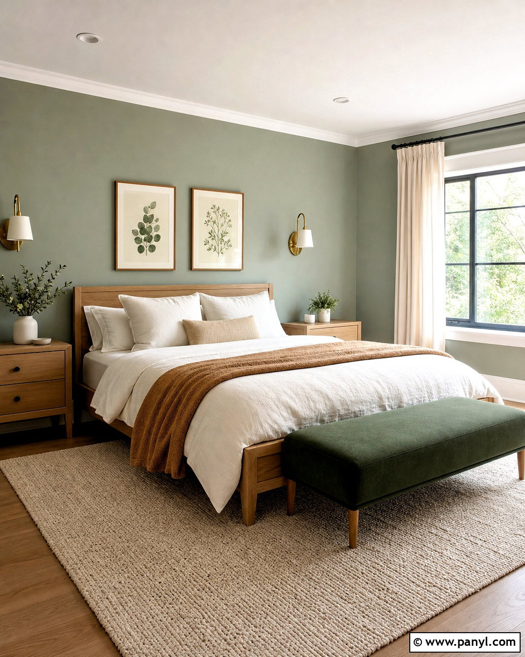 Pale Eucalyptus Green Bedroom - 20 soft green paint color ideas