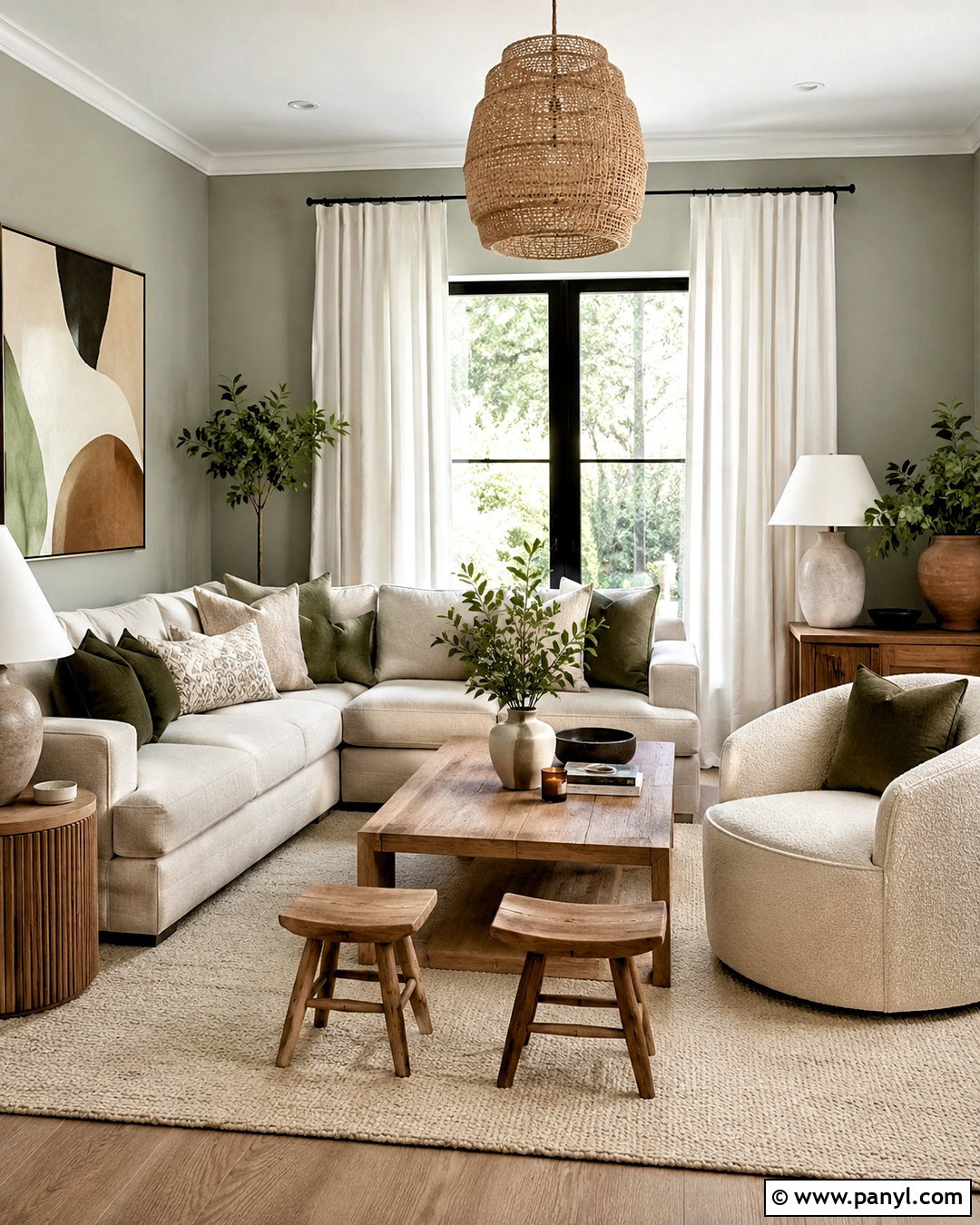 Pale Eucalyptus Living Room Walls - 20 light wall colors for living room ideas