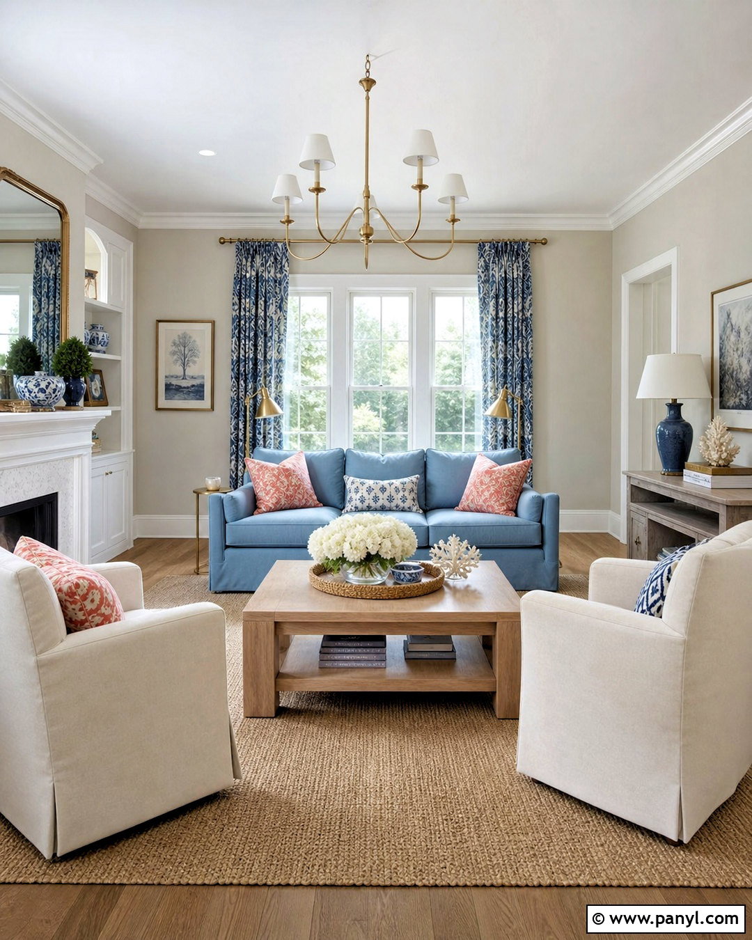 Pale Gray And Soft Blue Sitting Room - 20 sitting room colour ideas