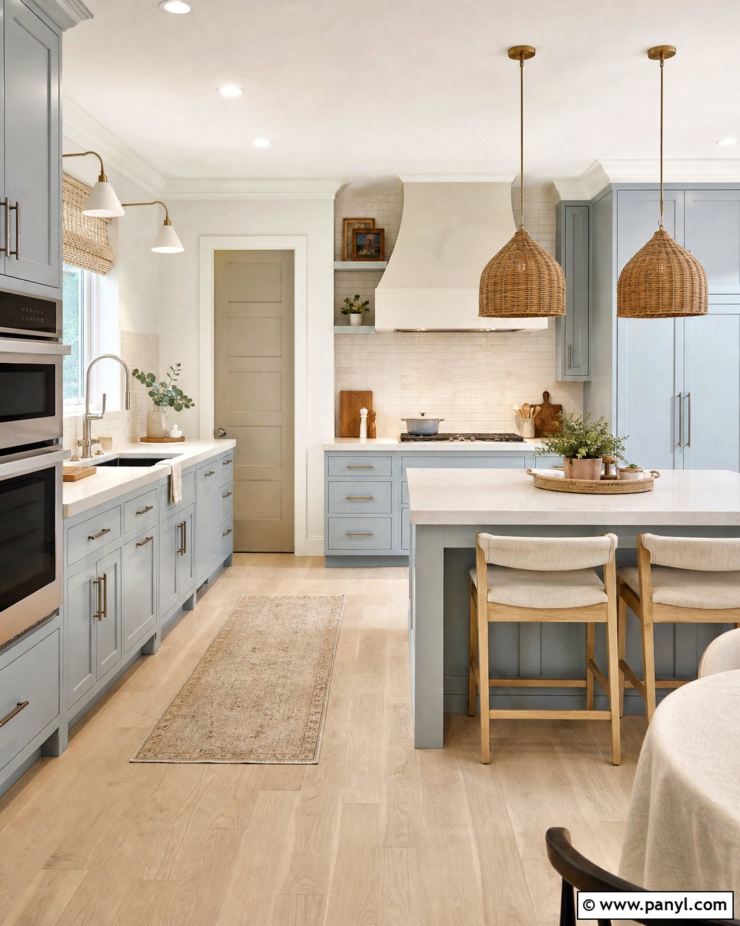 Pale Gray Blue And Cream Kitchen - 20 kitchen colour schemes