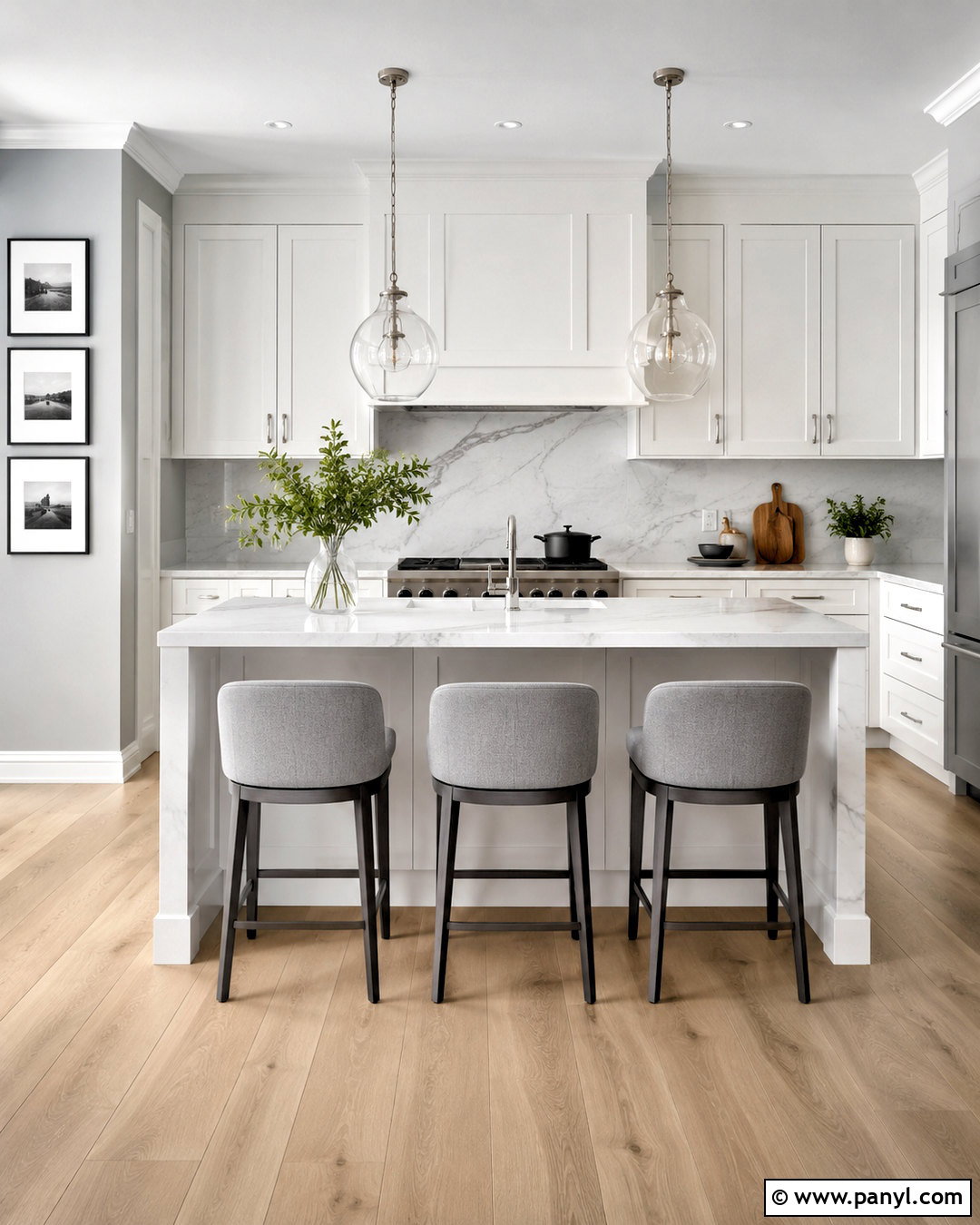 Pale Gray Kitchen Walls - 40 Kitchen Wall Colors With White Cabinets
