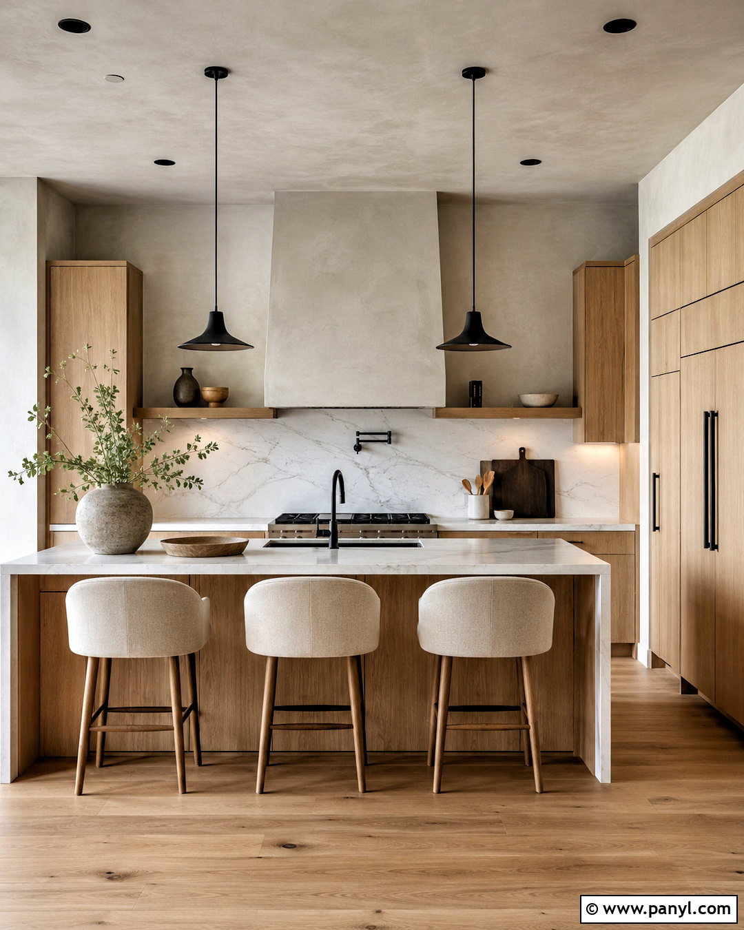 Pale Gray Lime Plaster Modern Kitchen - 20 lime plaster walls