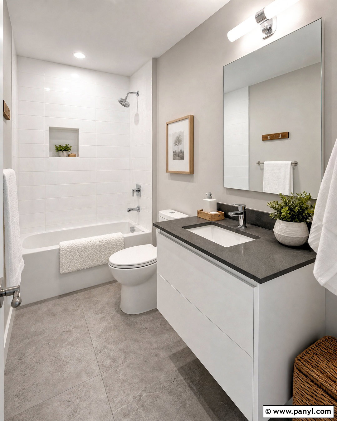 Pale Gray Small Bathroom - 20 small bathroom colours