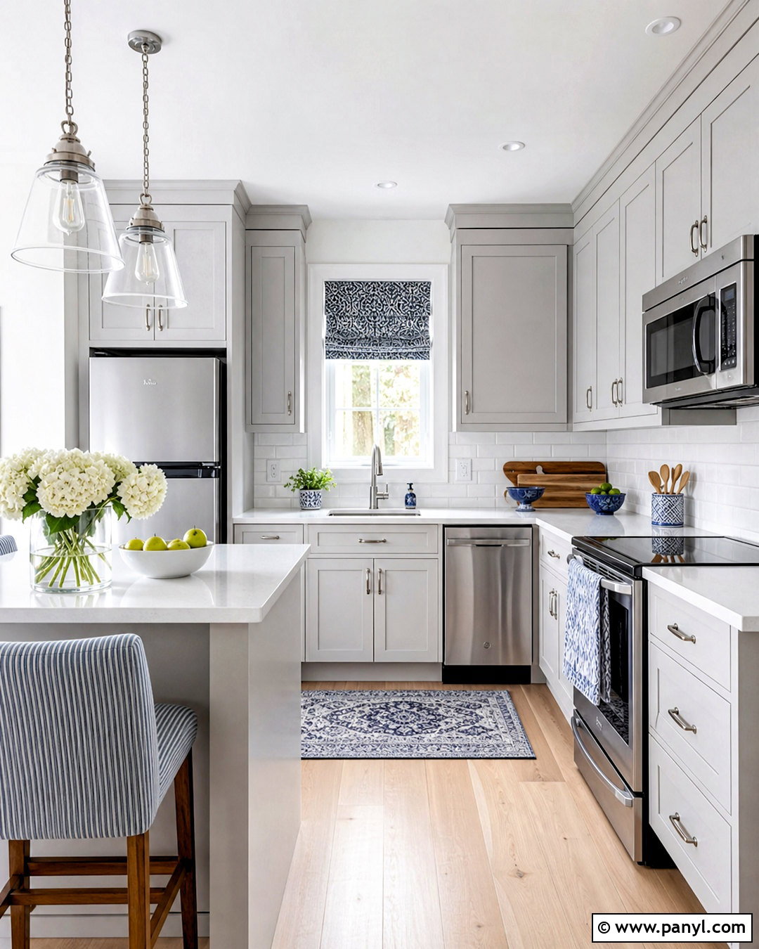 Pale Gray Small Kitchen - 20 small kitchen color ideas